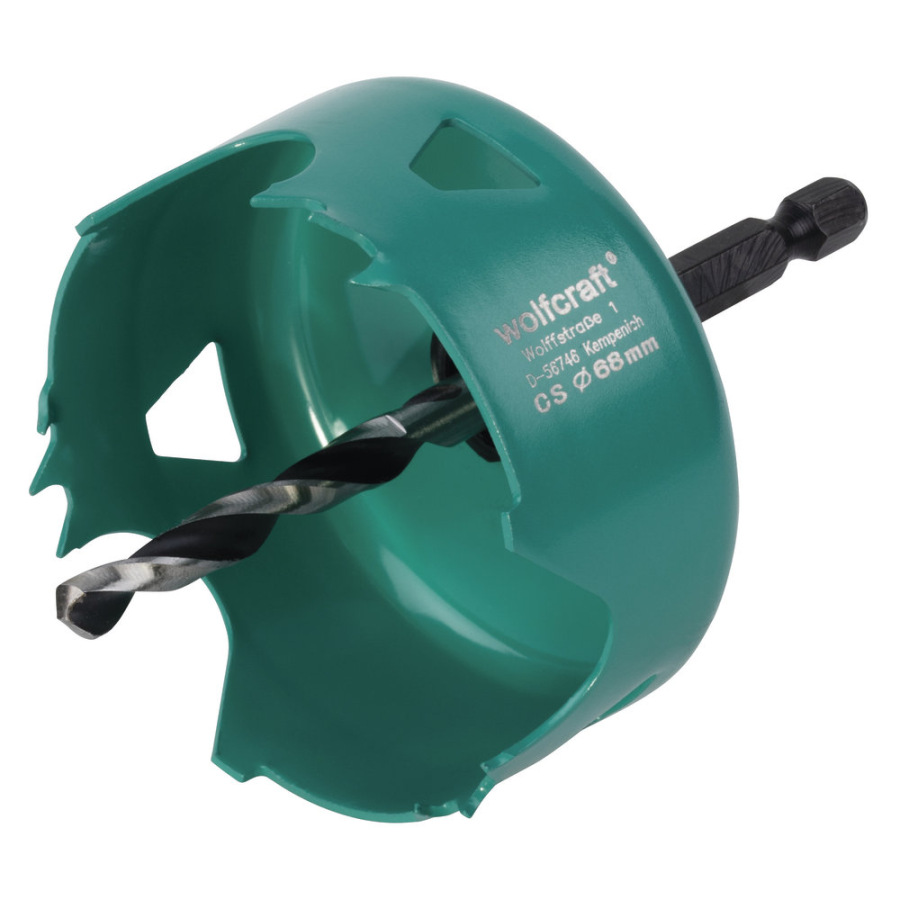 Wolfcraft Korunka vŕtacia z uhlíkovej ocele šesťhranná stopka ø 105mm hl. – 30mm, wolfcraft 5972000