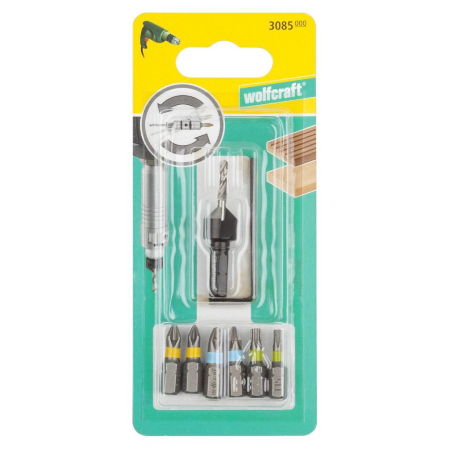 Wolfcraft Sada bitov s predvrtákom pre Flipbit wolfcraft 3085000