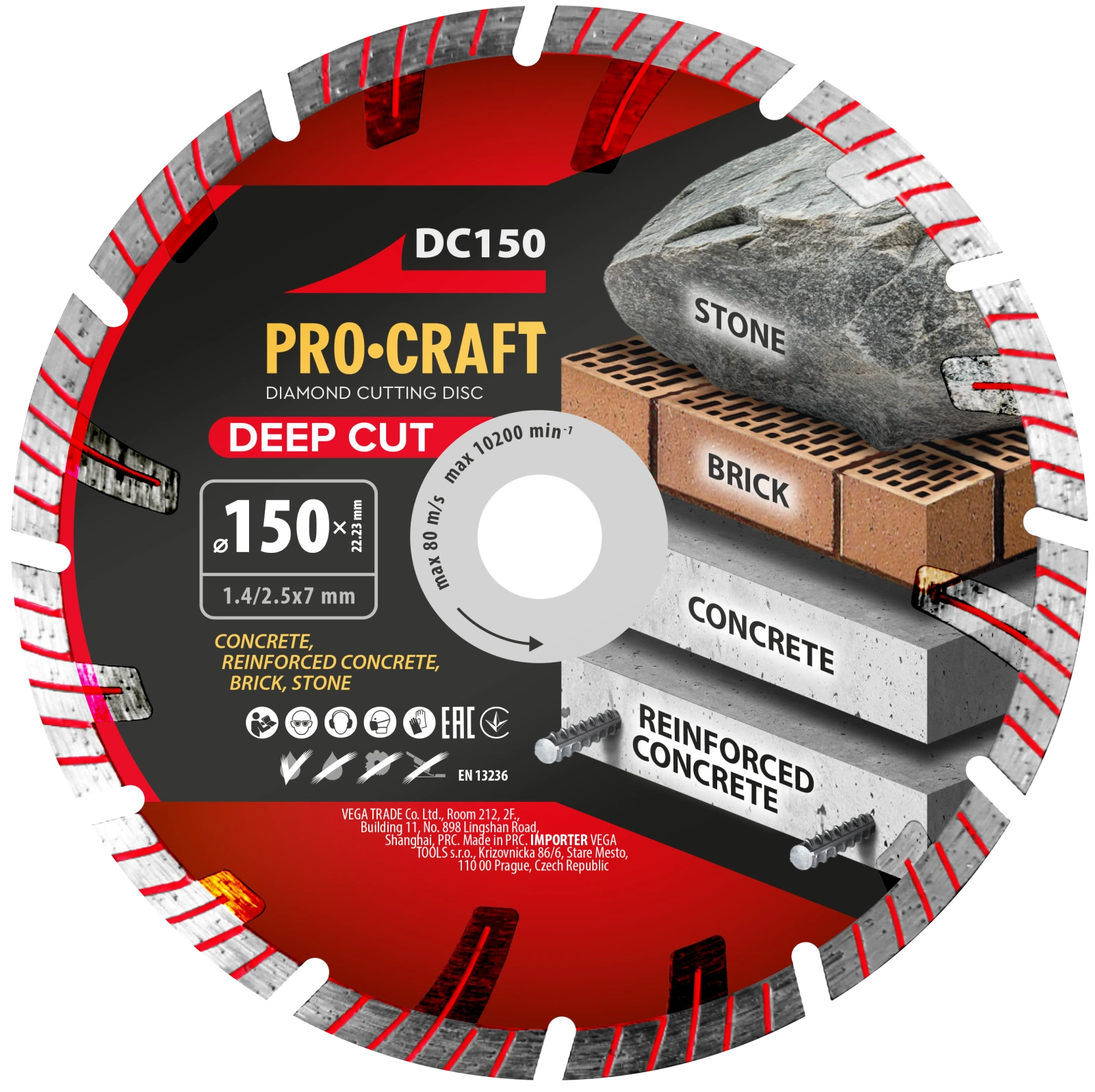 Diamantový rezný kotúč Deep Cut Procraft DC150
