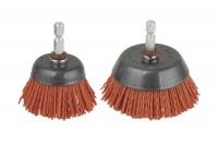 Wolfcraft Kartáč hrncový, nylónový, červený, so šesťhrannou stopkou ø 65mm, wolfcraft 1506000