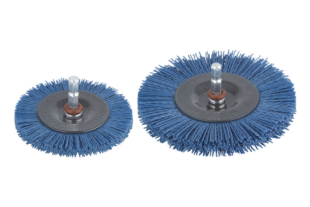 Wolfcraft Kartáč kotúčový, nylónový, modrý, so šesťhrannou stopkou ø 75mm, wolfcraft 2726000