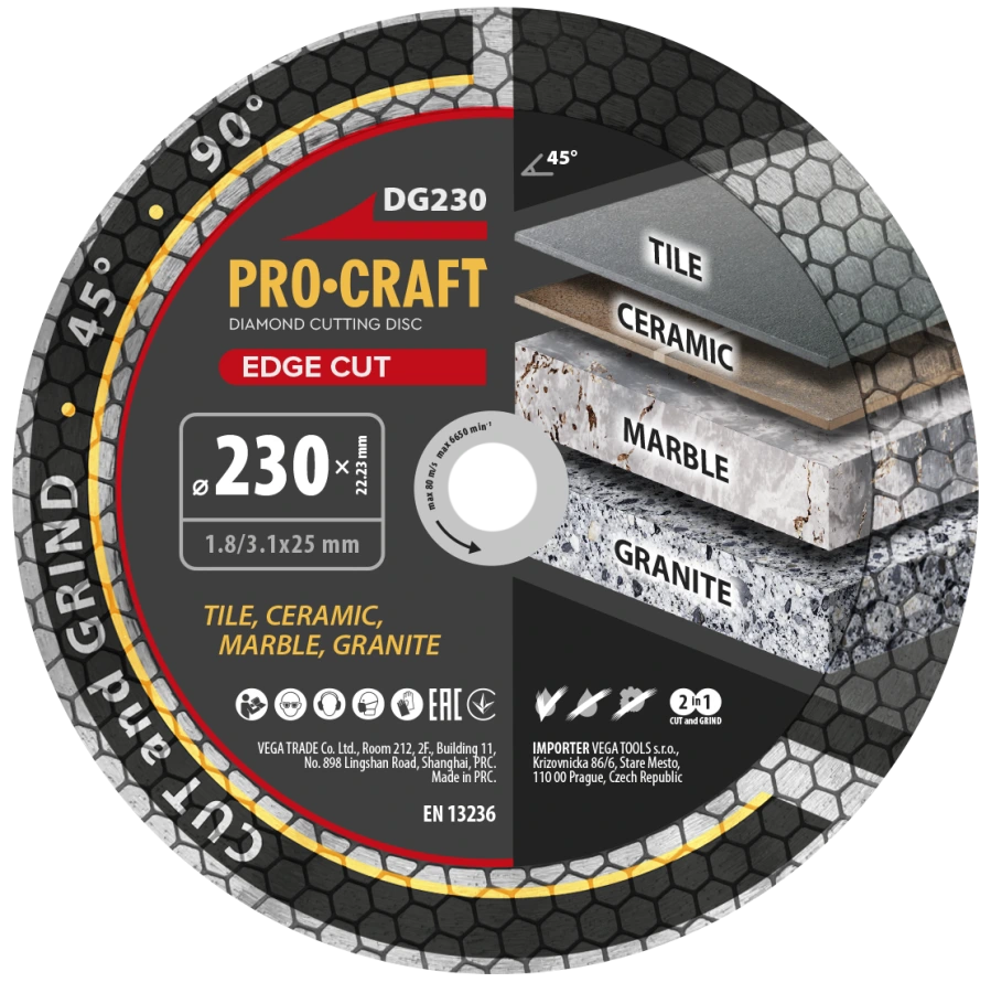 Diamantový kotúč Edge Cut Procraft DG230
