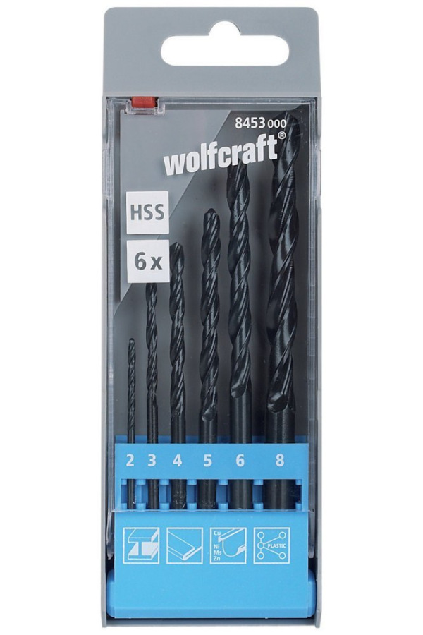 Wolfcraft Sada vrtákov HSS do kovu valcovaných ø 2 - 8mm wolfcraft 8453000