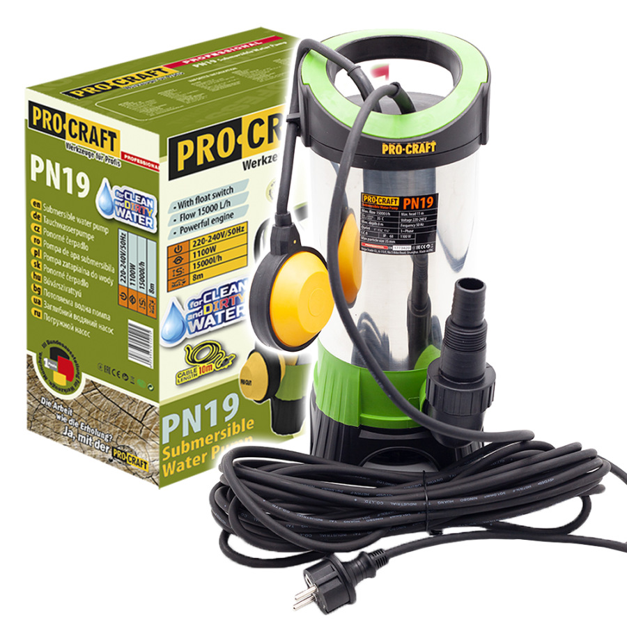 PROCRAFt Ponorné čerpadlo 1100W do vodnej nádrže PN19