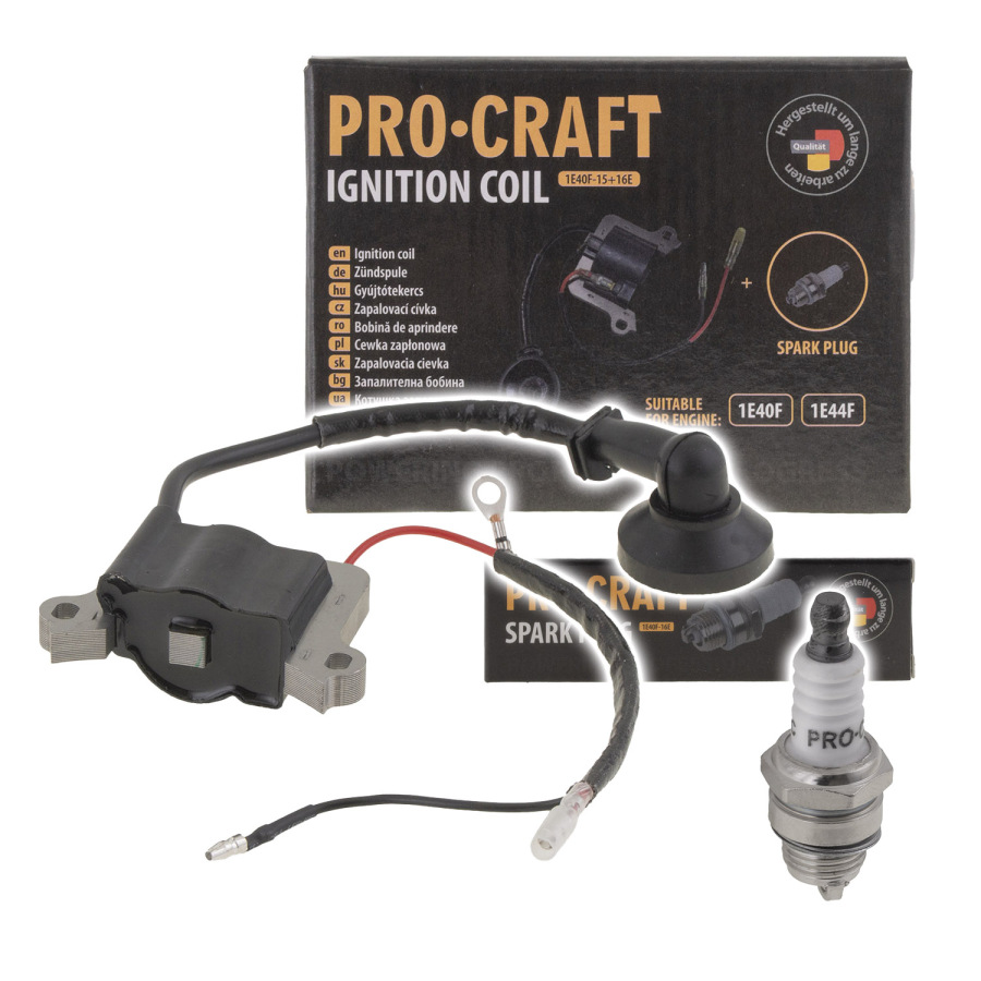 Zapaľovacia cievka + zapaľovacia sviečka 1E40F/44F PROCRAFT