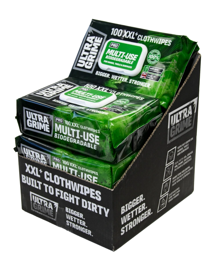 ULTRAGRIME® POWER Profi čistiace utierky BIO-MULTIUSE 100ks XXL, BOX 6 balení 59401