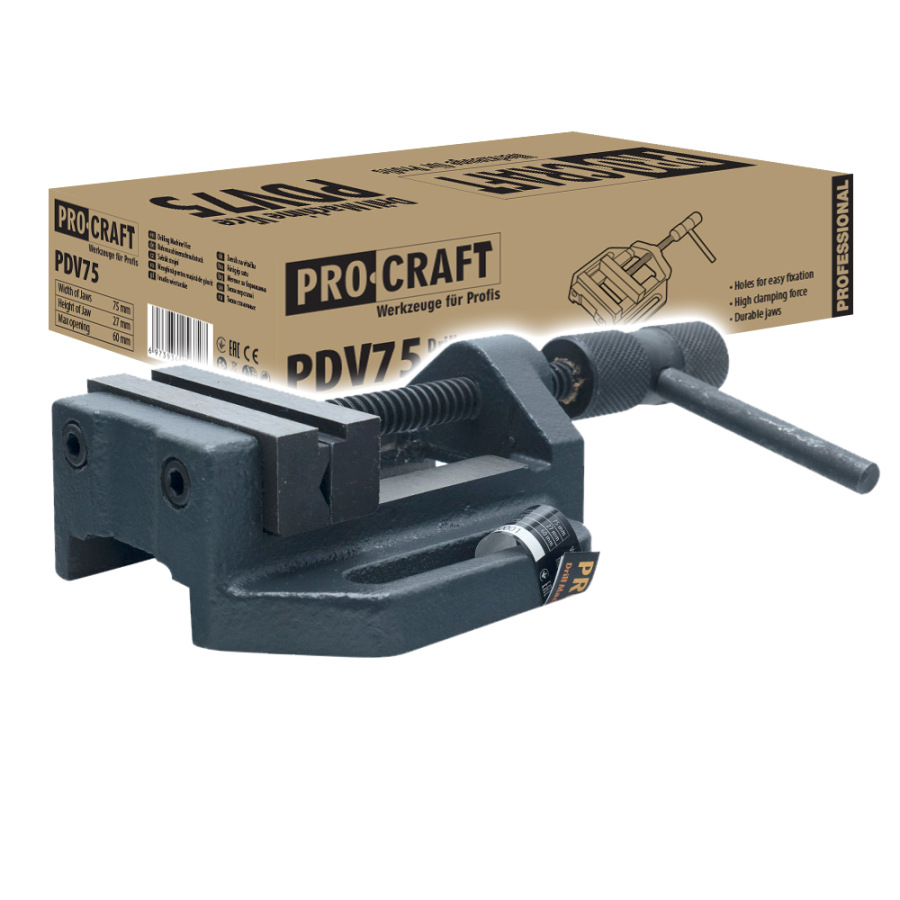 PROCRAFT Zverák k stojanovej vŕtačke 75mm PDV75