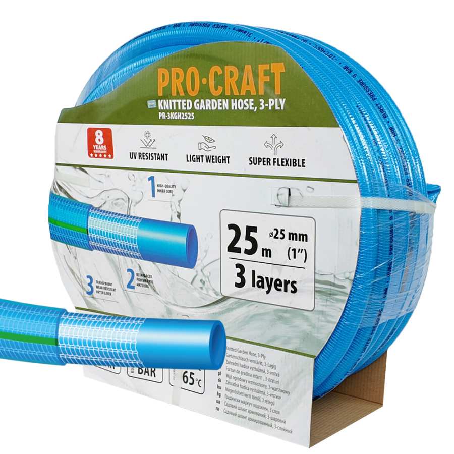 Záhradná hadica Procraft PR-3KGHH2525 3-vrstvová, 1" 25 m