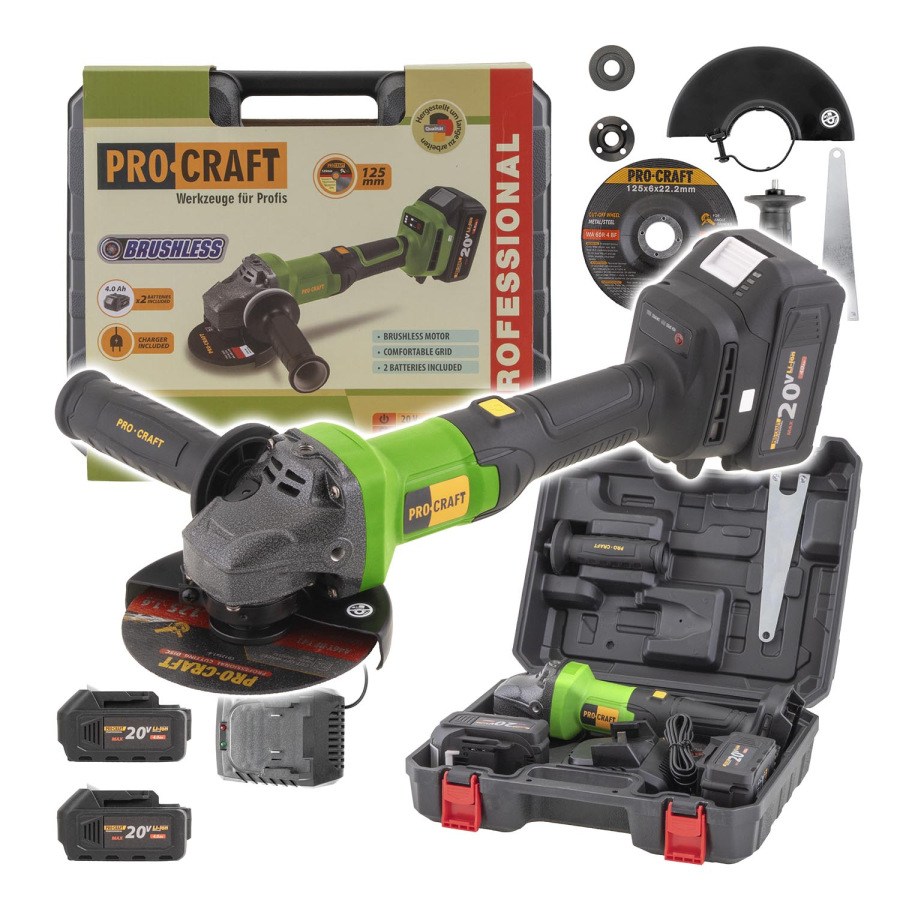 PROCRAFT Aku brúska 20V 125mm PGA20