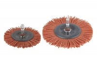 Wolfcraft Kartáč kotúčový, nylónový, červený, so šesťhrannou stopkou ø 100mm, wolfcraft 1502000