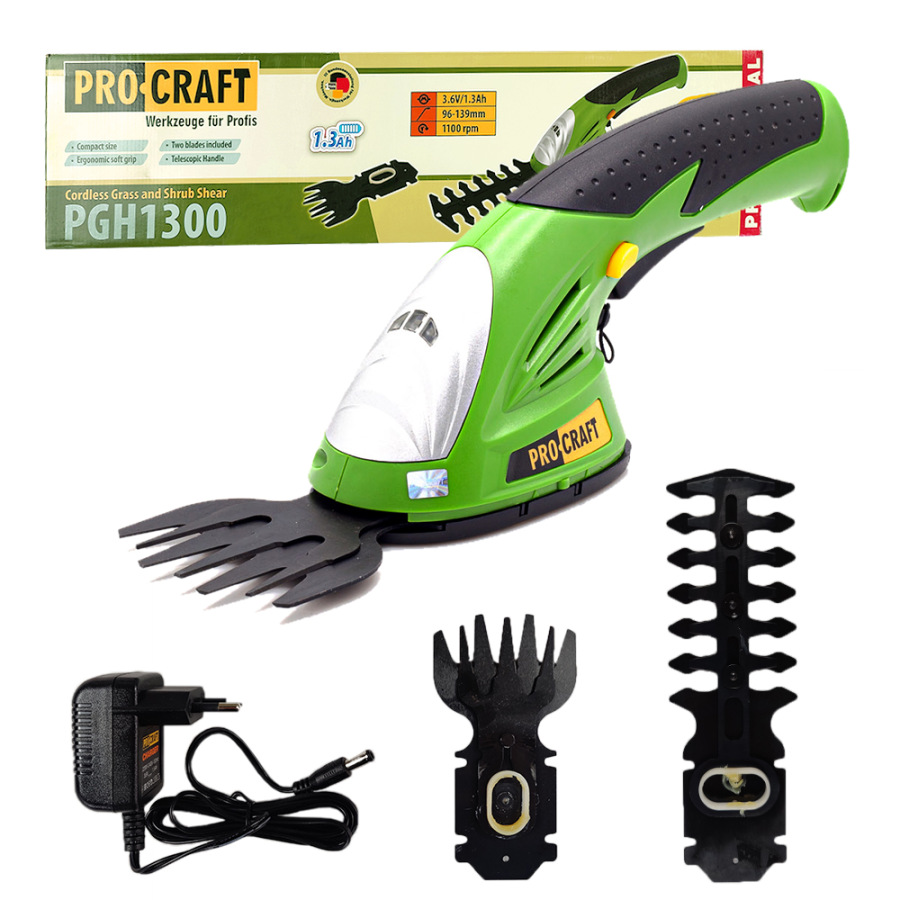 Akumulátorové nožnice na trávu Procraft PGH1300