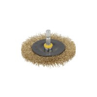 Wolfcraft Kotúč drôtený z mosadzného drôtu plochý ø 75mm so šesťhrannou stopkou, wolfcraft 2110000