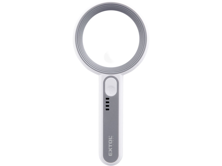 EXTOL LIGHT 43163 Lupa so svetlom, 16 LED, 6/12x zväčšenie, USB-C nabíjanie