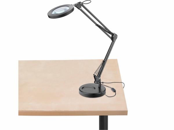 EXTOL Lampa stolová s LED 9000l a lupou 43160