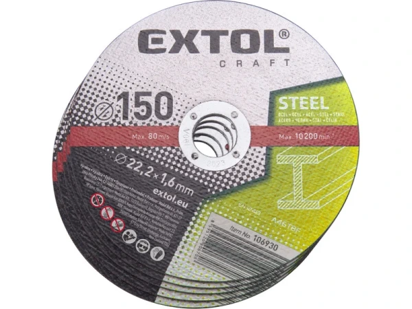 EXTOL CRAFT Kotúč rezný na kov 5ks, 150x1,6mm 106930 1