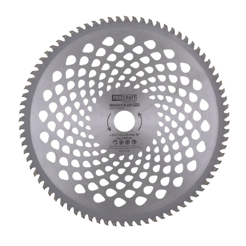 Nôž krovinorezu (kotúč) (D255*25,4) 80T PROCRAFT