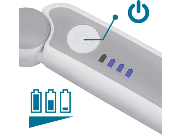 EXTOL LIGHT 43164 Lupa so svetlom, 10 LED, 4x zväčšenie, USB-C nabíjanie 5
