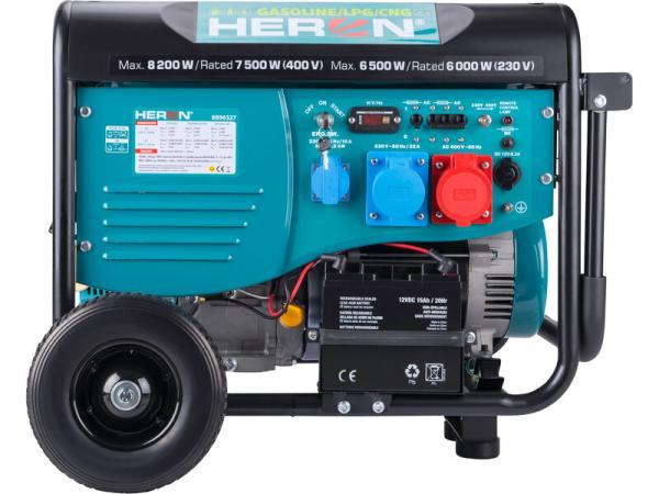 HERON Elektrocentrála benzín/LPG/NG 8,2kW/400V elektroštart na DO 8896327 2