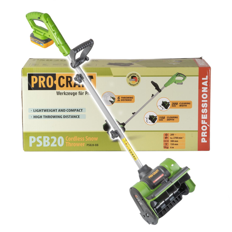 Akumulátorová snehová fréza Procraft PSB20bb (bez batérie a nabíjačky)