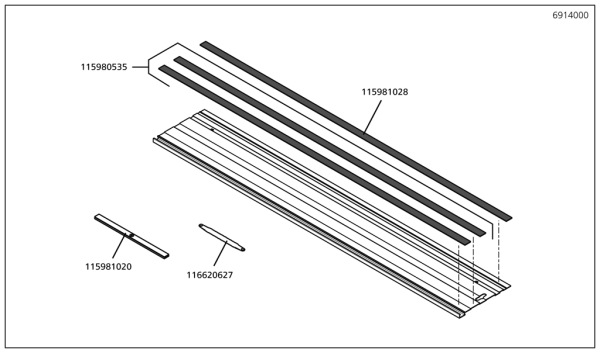Wolfcraft Predĺženie k vodiacej lište FKS 145, 1100mm, wolfcraft 6914000 4