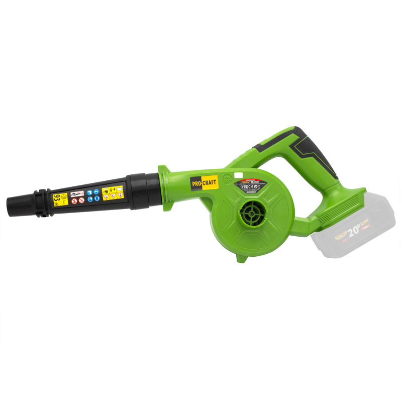 PROCRAFT Aku fukár 20V 90 m³/h(bez batérie a nabíjačky) PB22 1