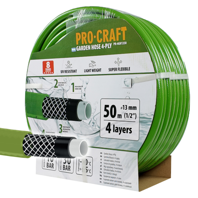 Záhradná hadica Procraft PR-4GH1350 4-vrstvová, 1/2" 50 m