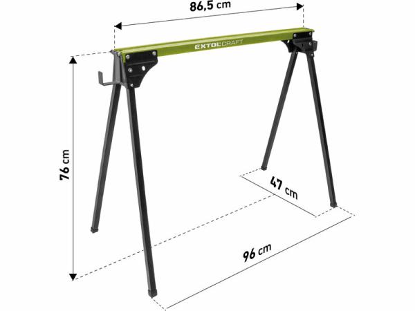 EXTOL CRAFT 956070 Podstavec nastaviteľný skladací 450kg šírka 55/45mm 6