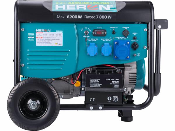 HERON Elektrocentrála benzín/LPG/NG 8,2kW/230V elektroštart na ATS, 8896326 1