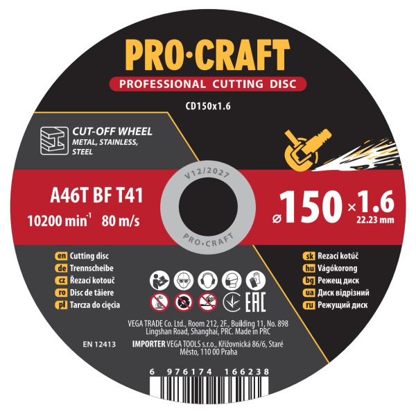 Rezací kotúč Procraft CD150x1,6