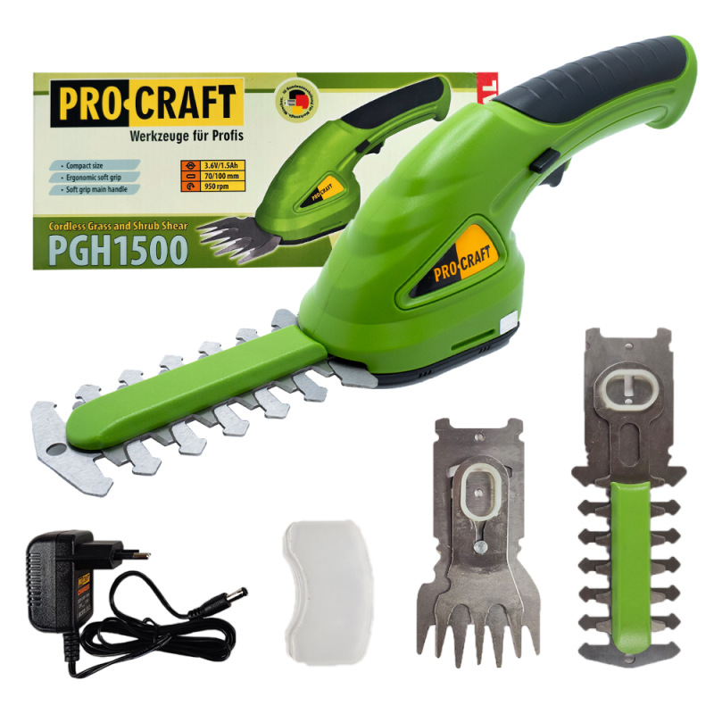 Akumulátorové nožnice na trávu Procraft PGH1500