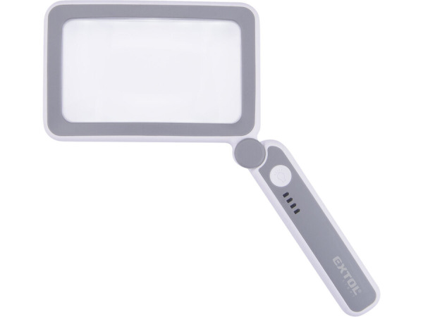 EXTOL LIGHT 43164 Lupa so svetlom, 10 LED, 4x zväčšenie, USB-C nabíjanie