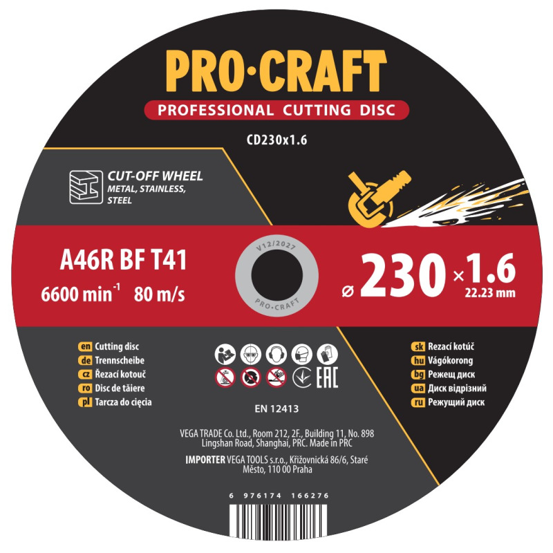 Rezný kotúč Procraft CD230x1,6