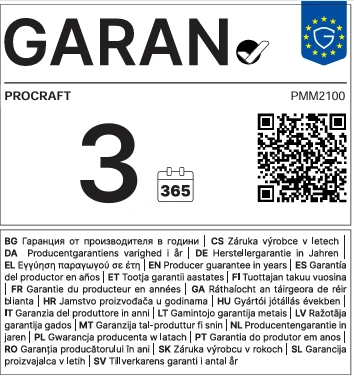 PROCRAFT Stavebná miešačka 1200W PMM2100 8