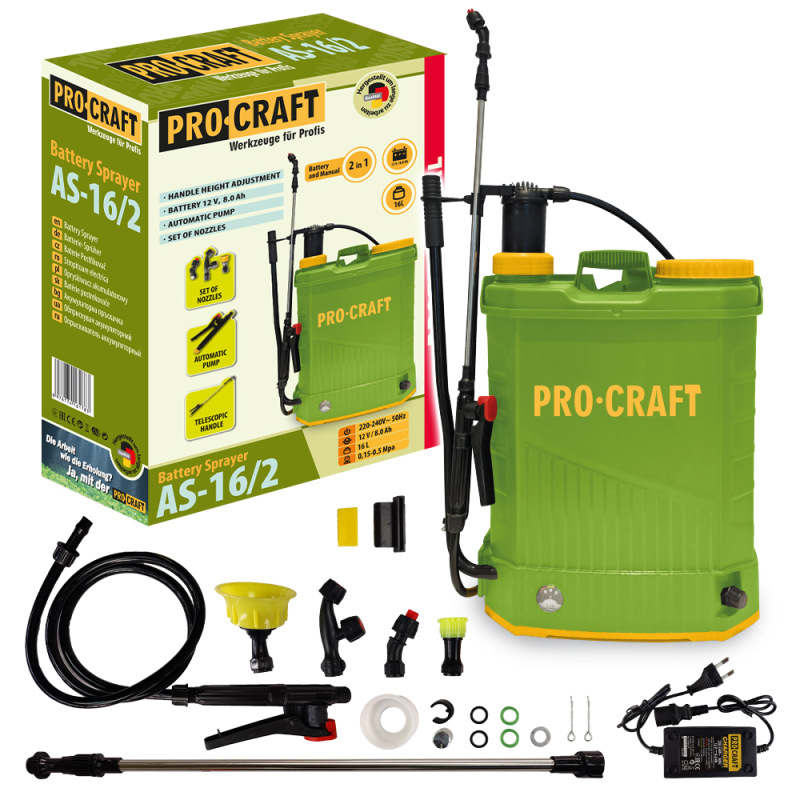 Aku postrekovač Procraft AS-16/2