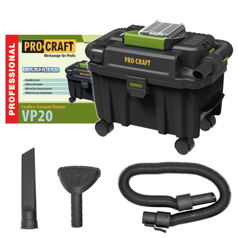 Akumulátorový priemyselný vysávač Procraft VP20