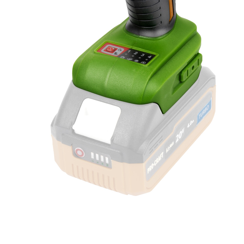 PROCRAFT Akumulátorový rázový uťahovák 20V 230Nm(bez akumulátora a nabíjačky) PS22bb 6