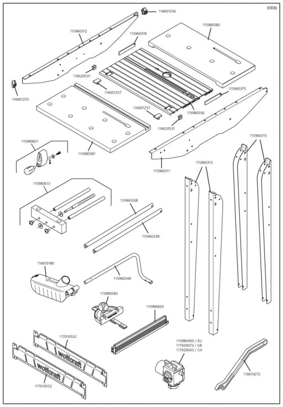 Wolfcraft Stôl pracovný Master cut 1500, wolfcraft 6906000 19