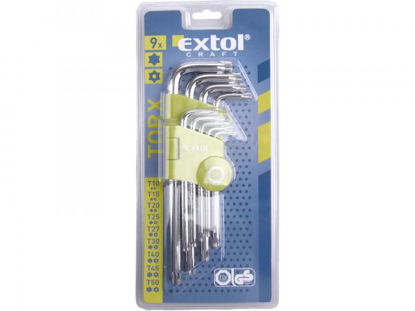 EXTOL CRAFT L-kľúče TORX  9-dielna sada 66011