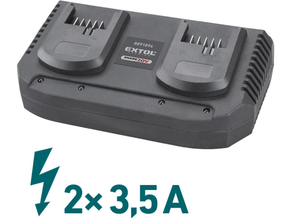 EXTOL INDUSTRIAL 8791846 Brúska uhlová Share20V, 2x 4Ah, 150mm, 40V bezuhlíkový motor 8