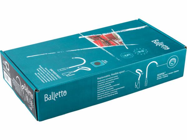 BALLETTO Batéria stojanková, flexibilné horné rameno šedé, 550mm, lesklý chróm 81121