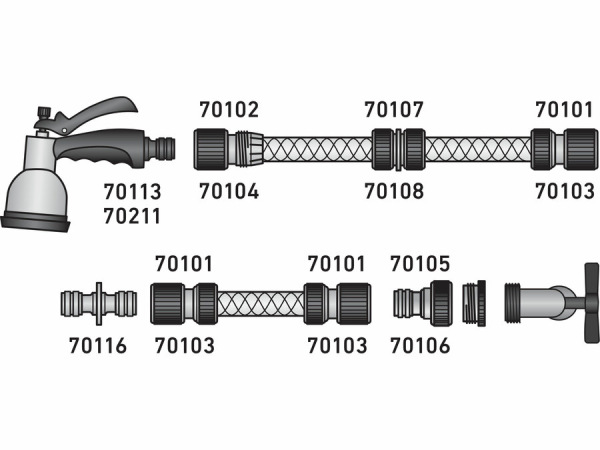 EXTOL CRAFT Postrekovač záhradný plastovo-mosadzný 70211 1