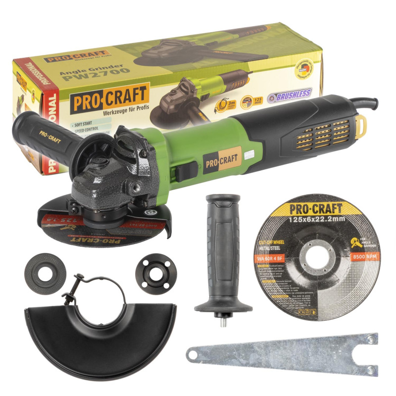 PROCRAFT Bruska úhlová 125mm 1700W PW2700