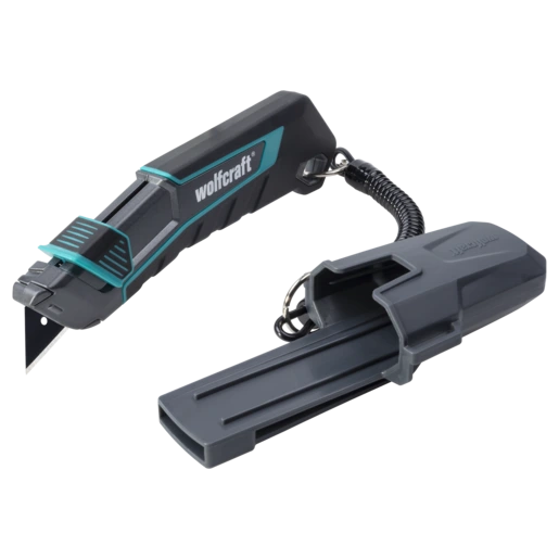 Wolfcraft Nôž s trapézovou čepeľou a puzdrom PRO SAFETY, L/P, wolfcraft 4292000