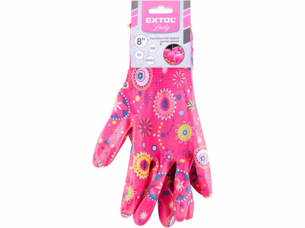 EXTOL PREMIUM 8856674 Rukavice nylonrové polomáčané v nitrile, 8" 1