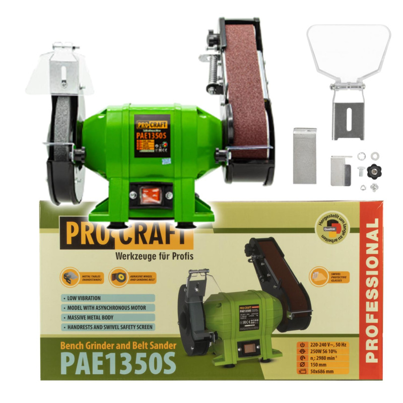Procraft PAE1350S Kombinovaná kotúčová, pásová brúska
