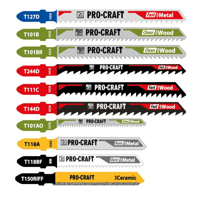 Sada pílových listov do priamočiarej píly Procraft JB10