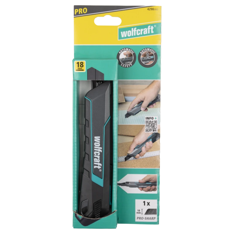 Wolfcraft Nôž odlamovací PRO SAFETY, 18mm, L/P, wolfcraft 4290000 6