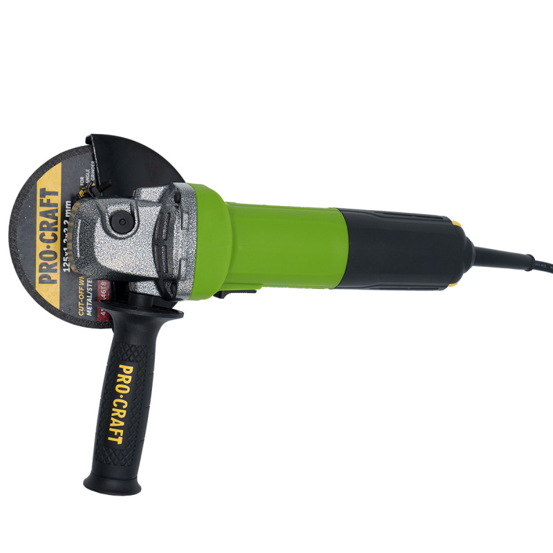 PROCRAFT Uhlová brúska + rýchloupínacia matica RM14, 10x rezací kotúč CD125x1,0 SPW1050 5