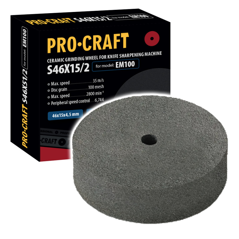 Brúsny kotúč pre brúsku nožov Procraft S46x15 / 2 / EM100