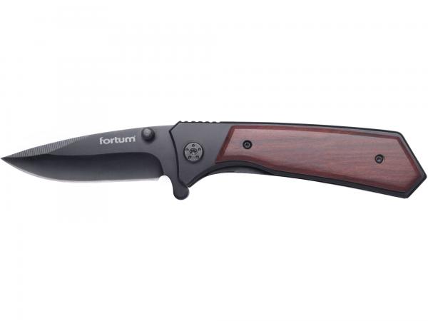 Nož zatvárací s poistkou, dĺžka 120/205mm, hrúbka čepele 3mm, antikoro/drevo 4780301